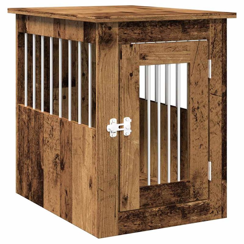 vidaXL meuble de cage pour chiens Bois d'ingénierie