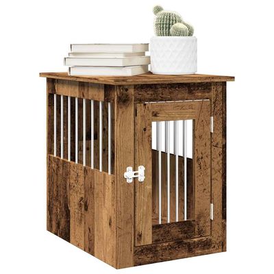 vidaXL meuble de cage pour chiens Bois d'ingénierie