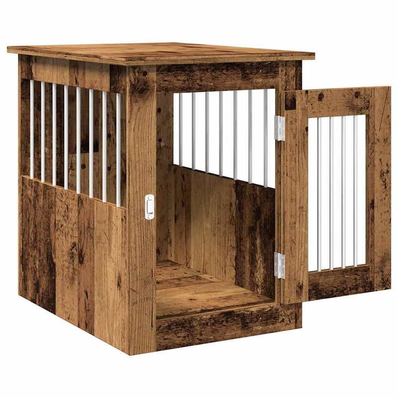 vidaXL meuble de cage pour chiens Bois d'ingénierie