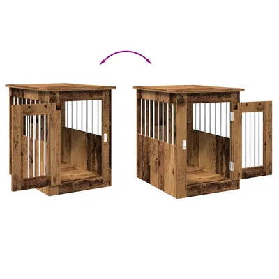 vidaXL meuble de cage pour chiens Bois d'ingénierie