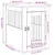 vidaXL meuble de cage pour chiens Bois d'ingénierie