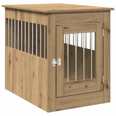 vidaXL meuble de cage pour chiens Bois d'ingénierie