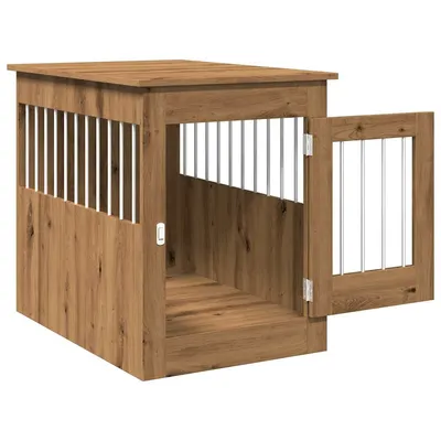 vidaXL meuble de cage pour chiens Bois d'ingénierie
