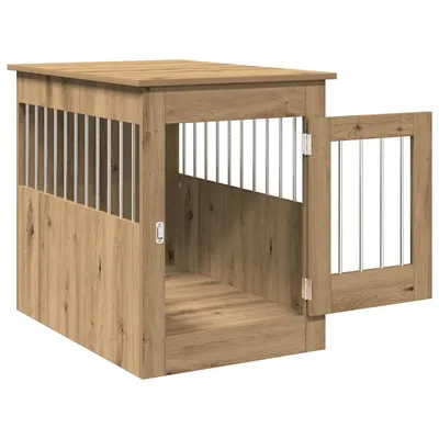 vidaXL meuble de cage pour chiens Bois d'ingénierie