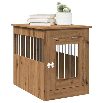 vidaXL meuble de cage pour chiens Bois d'ingénierie