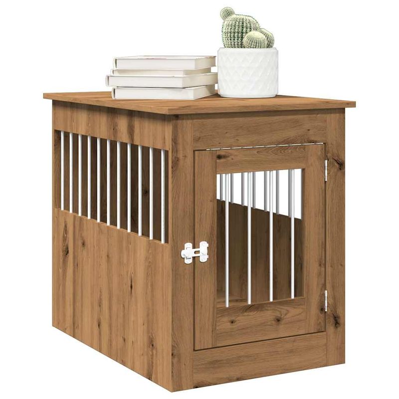 vidaXL meuble de cage pour chiens Bois d'ingénierie