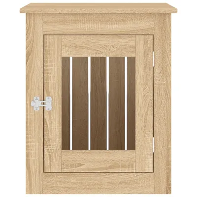 vidaXL meuble de cage pour chiens Bois d'ingénierie