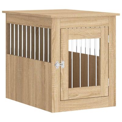 vidaXL meuble de cage pour chiens Bois d'ingénierie