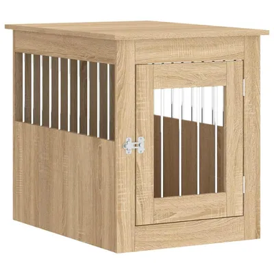 vidaXL meuble de cage pour chiens Bois d'ingénierie