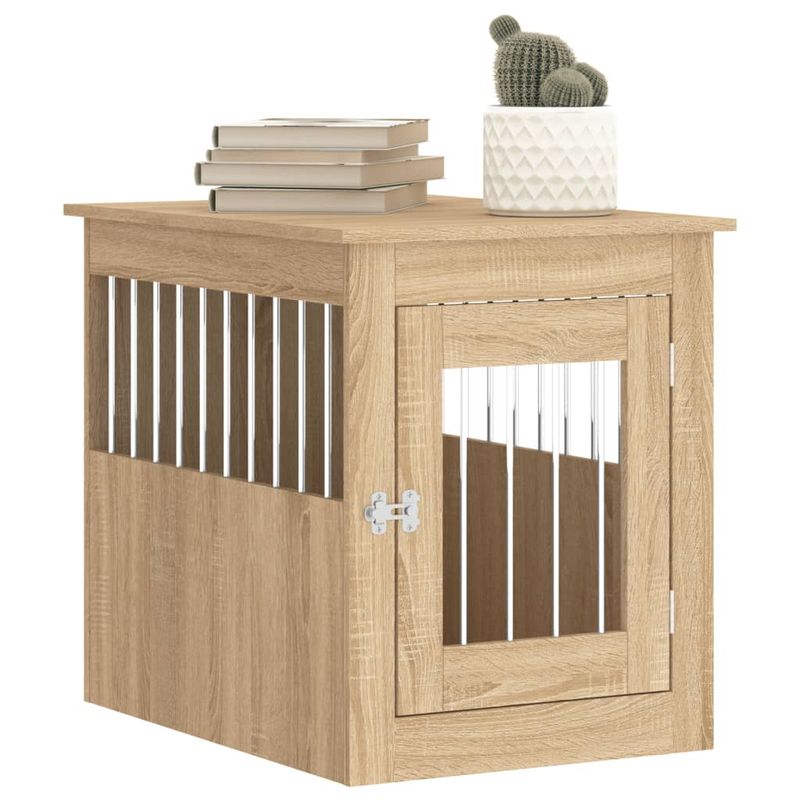 vidaXL meuble de cage pour chiens Bois d'ingénierie