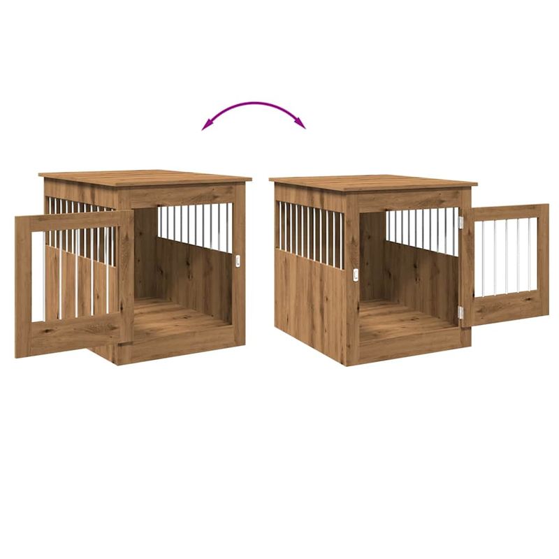vidaXL meuble de cage pour chiens Bois d'ingénierie