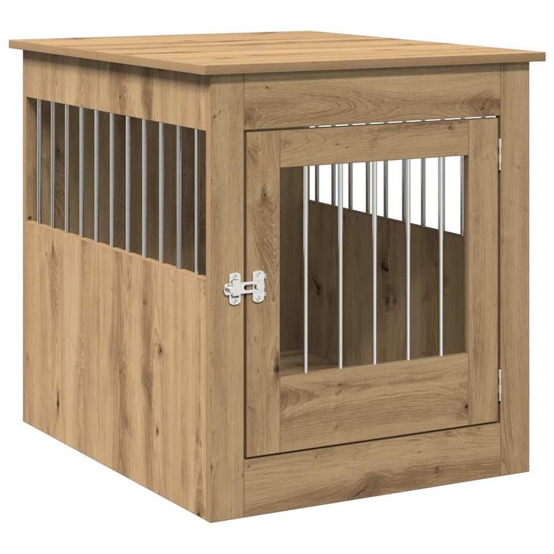 vidaXL meuble de cage pour chiens Bois d'ingénierie