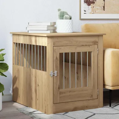 vidaXL meuble de cage pour chiens Bois d'ingénierie