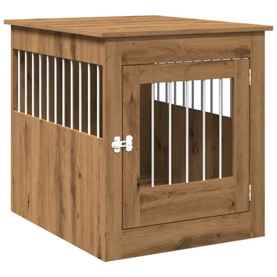 vidaXL meuble de cage pour chiens Bois d'ingénierie