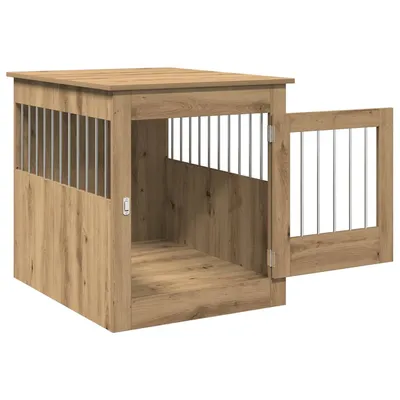 vidaXL meuble de cage pour chiens Bois d'ingénierie
