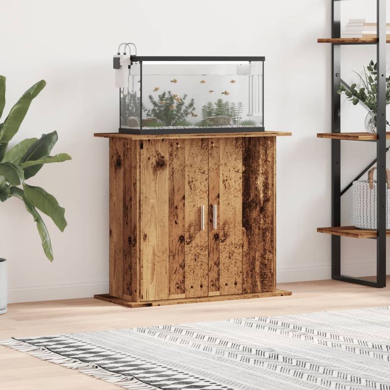 vidaXL support pour aquarium Bois d'ingénierie