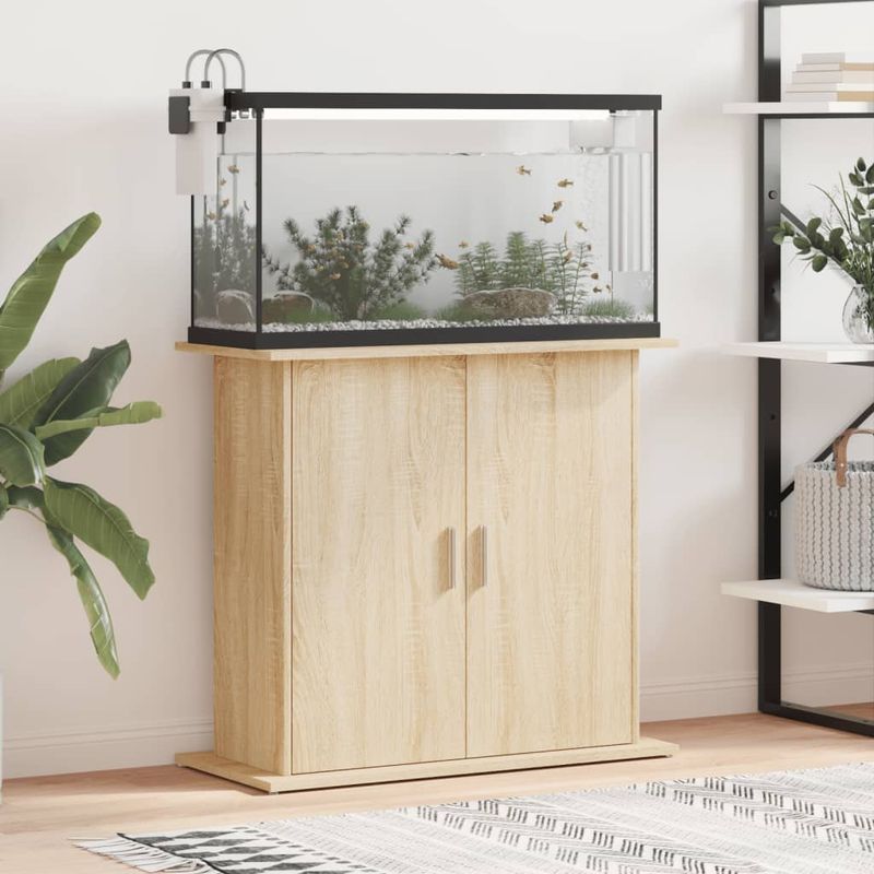 vidaXL support d'aquarium Bois d'ingénierie