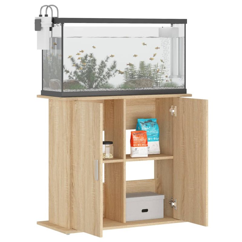vidaXL support d'aquarium Bois d'ingénierie
