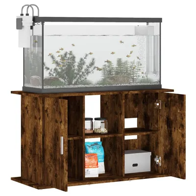 vidaXL support pour aquarium Bois d'ingénierie
