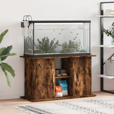 vidaXL support pour aquarium Bois d'ingénierie