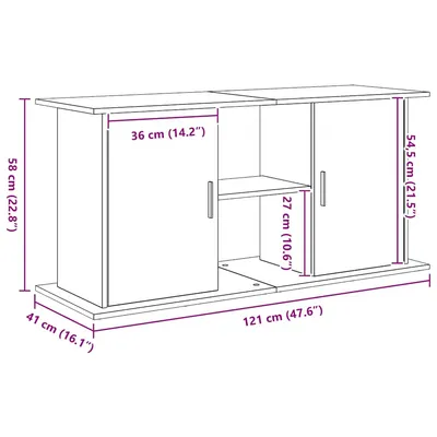 vidaXL support pour aquarium Bois d'ingénierie