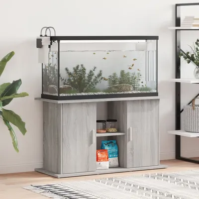 vidaXL support pour aquarium Bois d'ingénierie