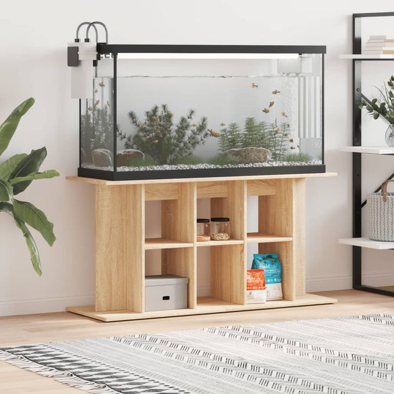 vidaXL support d'aquarium Bois d'ingénierie