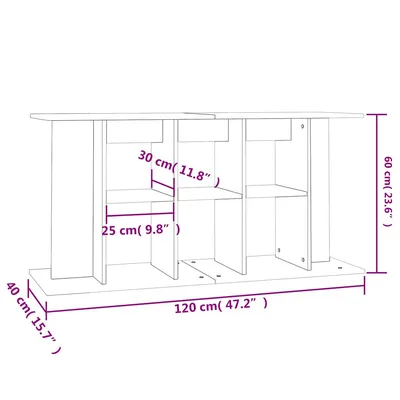 vidaXL support pour aquarium Bois d'ingénierie