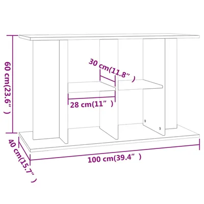 vidaXL support pour aquarium Bois d'ingénierie