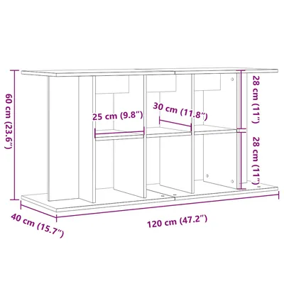 vidaXL support pour aquarium Bois d'ingénierie