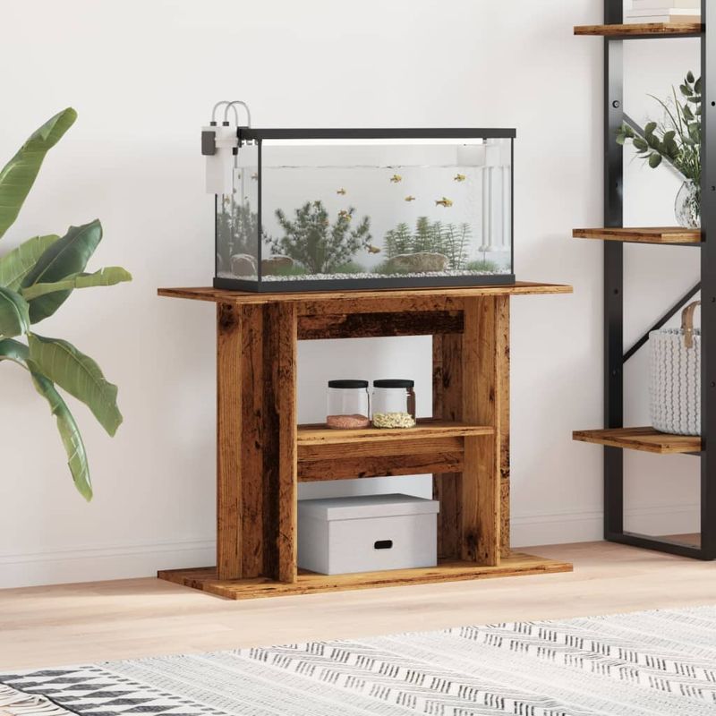 vidaXL support d'aquarium Bois d'ingénierie