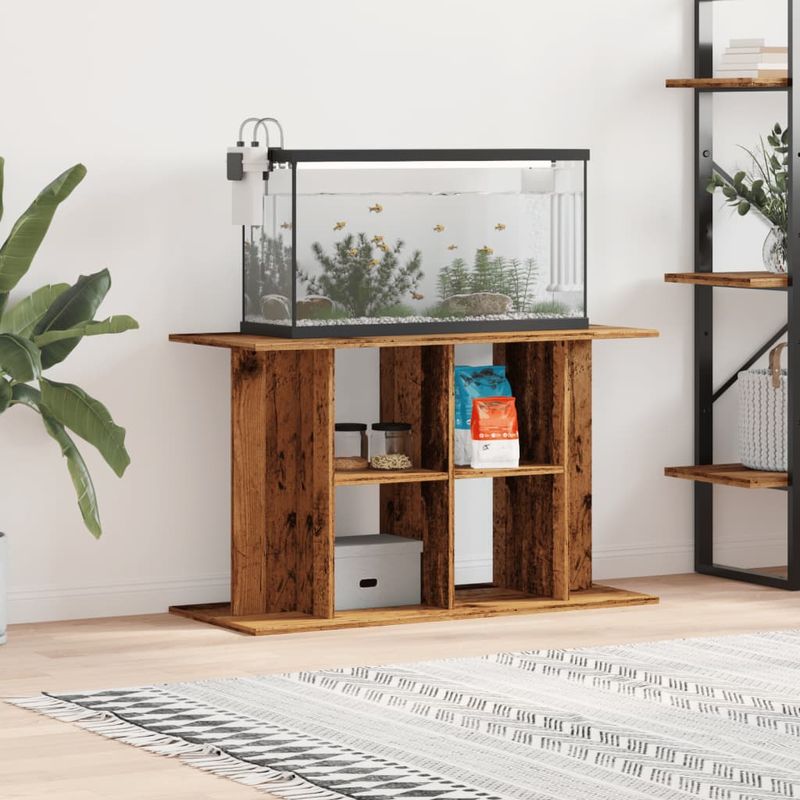 vidaXL support pour aquarium Bois d'ingénierie