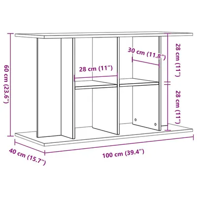vidaXL support pour aquarium Bois d'ingénierie