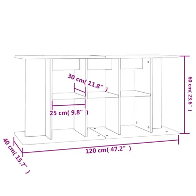 vidaXL support pour aquarium Bois d'ingénierie