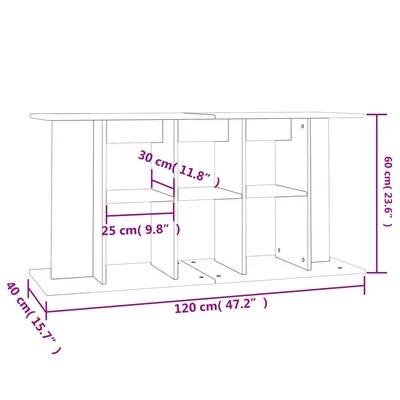 vidaXL support pour aquarium Bois d'ingénierie