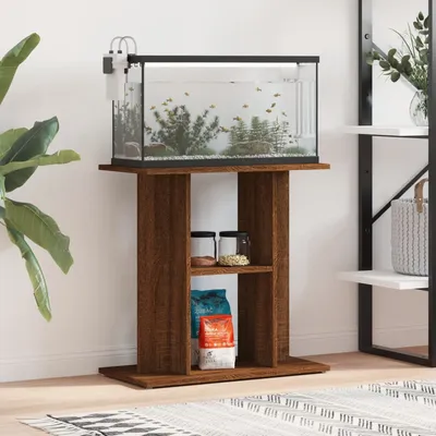 vidaXL support pour aquarium Bois d'ingénierie