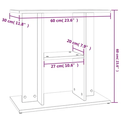 vidaXL support pour aquarium Bois d'ingénierie