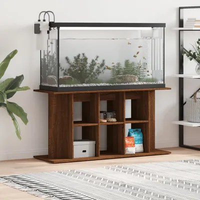 vidaXL support pour aquarium Bois d'ingénierie