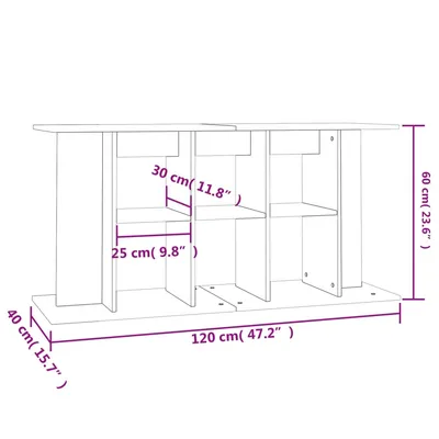 vidaXL support pour aquarium Bois d'ingénierie
