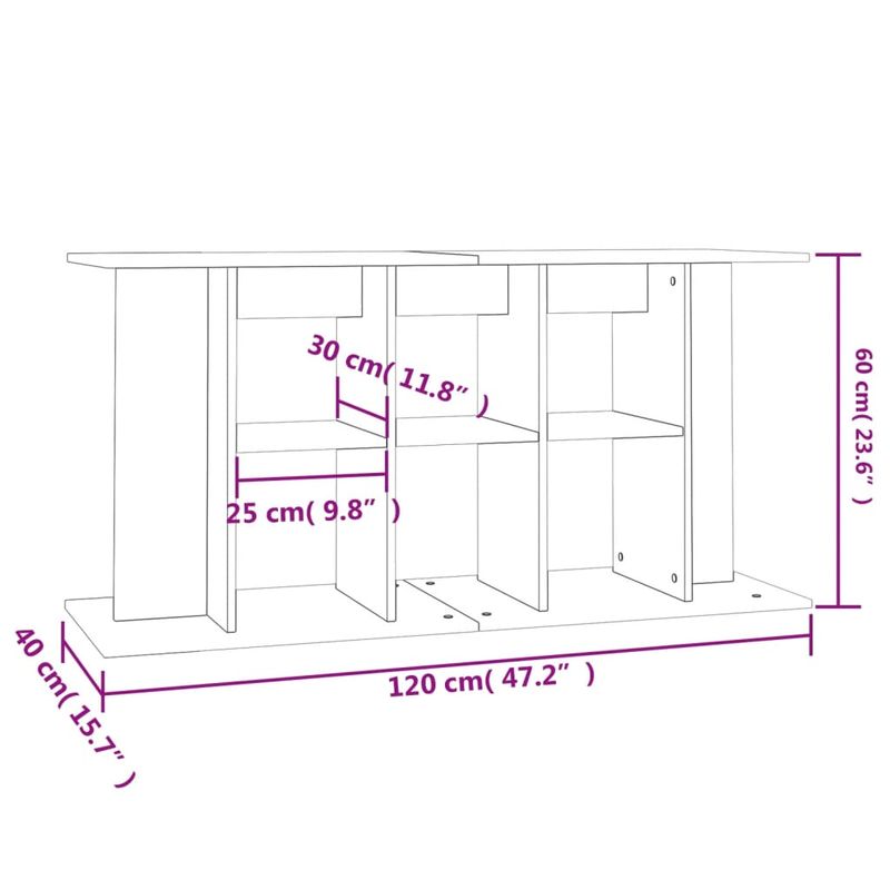 vidaXL support d'aquarium Bois d'ingénierie