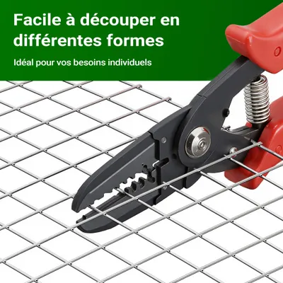 Wiltec Grillage à mailles - 1 m x 10 m / Épaisseur fil 1,2 mm / Maille 25 x
