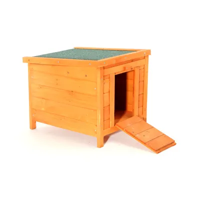 Wiltec Cabane pour Chat 420x515x430 mm en Bois d’Épicéa, Abri pour Petits A