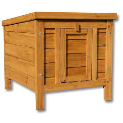 Wiltec Cabane pour Chat 420x515x430 mm en Bois d’Épicéa, Abri pour Petits A