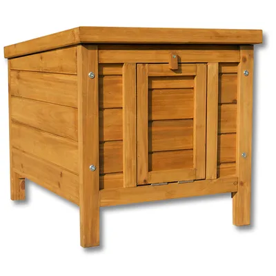 Wiltec Cabane pour Chat 420x515x430 mm en Bois d’Épicéa, Abri pour Petits A