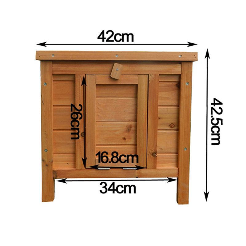 Wiltec Cabane pour Chat 420x515x430 mm en Bois d’Épicéa, Abri pour Petits A