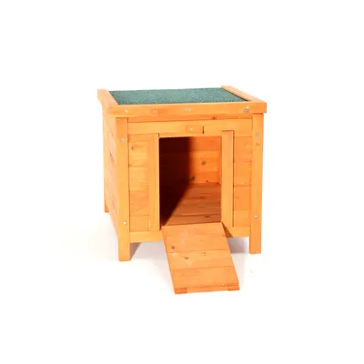 Wiltec Cabane pour Chat 420x515x430 mm en Bois d’Épicéa, Abri pour Petits A