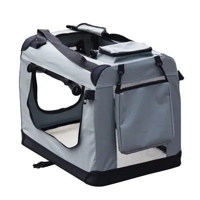 Fudajo Caisse de transport Grise - taille XL / 82 x 56 x 58 cm - charge max