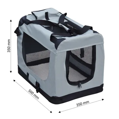 Fudajo Caisse de transport Grise - taille S / 50 x 35 x 35 cm - charge max.