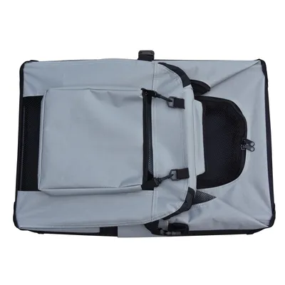 Fudajo Caisse de transport Grise - taille XXL / 90 x 60 x 64 cm - charge ma