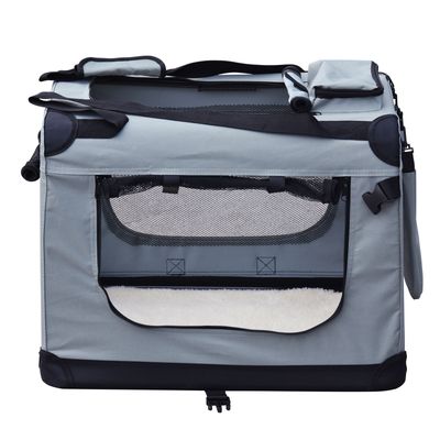 Fudajo Caisse de transport Grise - taille XXL / 90 x 60 x 64 cm - charge ma